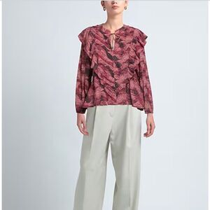 CHUFY Forever Patagonia Collection Eva Blouse Garnet Rose Women’s SIZE SMALL